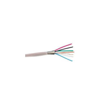 Cable Wholesale Shielded Plenum Security Cable, White, 22/6 (22 AWG 6 Conductor), Stranded, CMP, Pullbox, 500 foot 11K4-56912SF